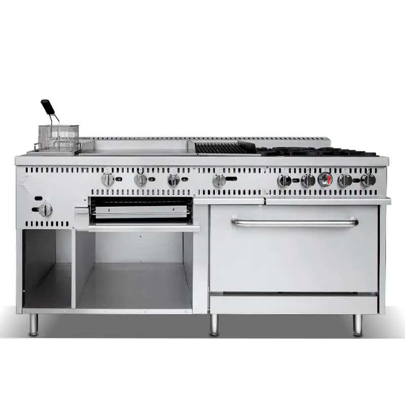 STOVE : RANGE - DELUXE | 4 BURNER | GRIDDLE | GRILL | FRYER - GAS - NORTHERN 