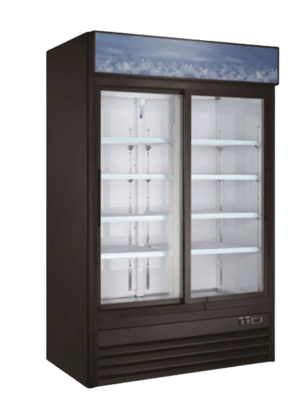 FREEZER : UPRIGHT - GLASS - 2 DOOR | 45 CUBIC - RIGID 