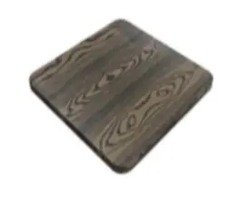 TABLE TOP - SQUARE : DARK WALNUT ROUGH