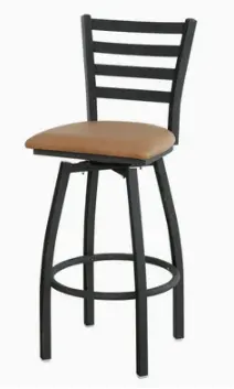 CHAIR -  BAR : SWIVEL (BLACK)