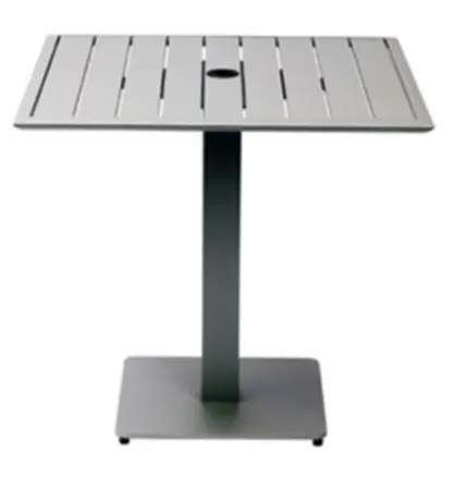 TABLE - SQUARE : OUTDOOR : SILVER