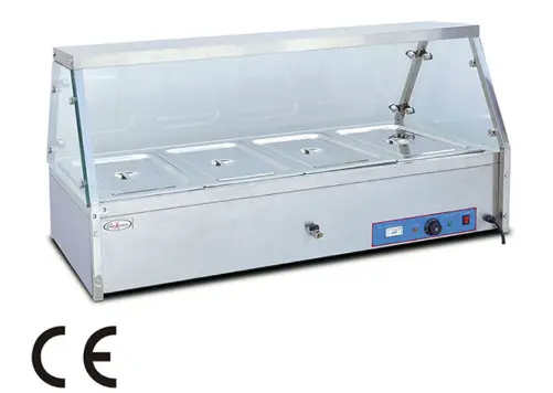 WARMER : STEAM - 4 FULL PAN (W/ GLASS) - RIGID