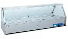 WARMER : STEAM - 6 FULL PAN (W/ GLASS) - RIGID