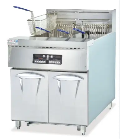 RIGID - FRYER - ELECTRIC -2 TANK 4 BASKET W/ OIL FILTER CART