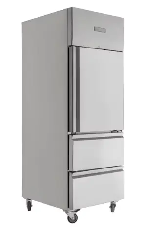 CHILLER : UPRIGHT BAKERY CABINET - SOLID - 1 DOOR | 2 DRAWER | 4 SHELVES | MONOBLOCK- RIGID 