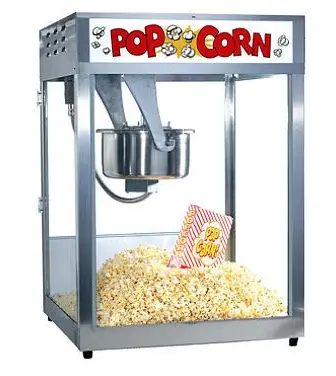 POPCORN MACINE - 12OZ - ELECTRIC - SS BODY - RIGID 