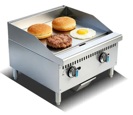 GRIDDLE : GAS - 24" - 19MM PLATE - RIGID