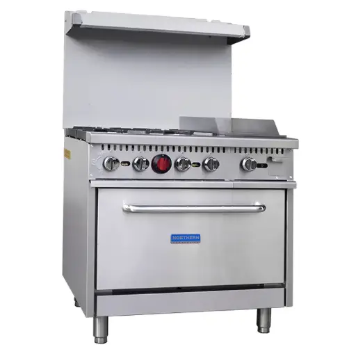 [FHT-HFSO-36-G12] STOVE : RANGE - 4 BURNER | GRIDDLE | GAS - NORTHERN 