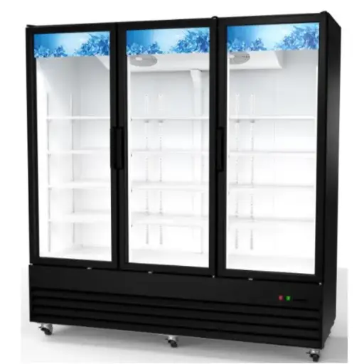 [XX-GDM-79R-HC] CHILLER : UPRIGHT - GLASS - 3 DOOR | 67 CUBIC - RIGID