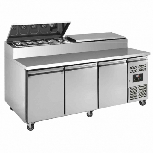 [SA-SH-3000/800] CHILLER : PREP STATION - SALAD / SANDWHICH - 3 DOOR | 80" - RIGID  