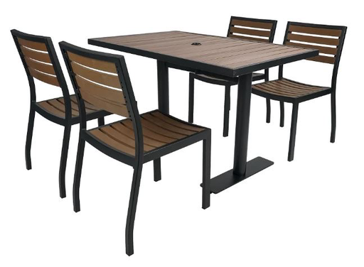 [GD-GS-HW1045-30*48] TABLE - RECTANGLE : OUTDOOR WALNUT 