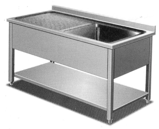 [SA-STR127BL1] RIGID - SINK - 1 BOWL RIGHT DRAIN-BOARD
