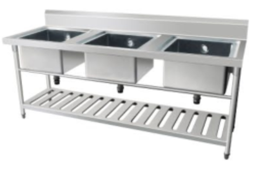 [FS-01825] RIGID - SINK - 3 BOWL