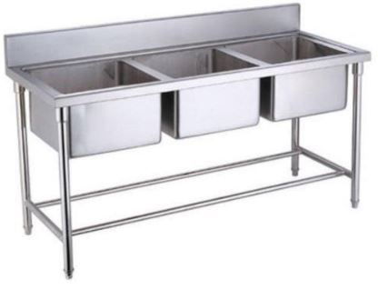 [UN-LD-TS-1870] SINK : ECO - 3 BOWL - 20" - RIGID