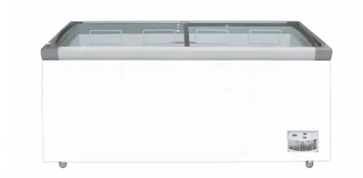 [SA-SDO-858N] FREEZER : ISLAND - GLASS - 100" | 45 CUBIC - RIGID 