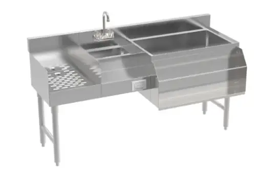 [HS-HEAVSLU-60L-OSR] SINK : BAR SINK W/ 4" FAUCET - 1 BOWL - RIGID
