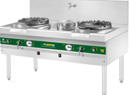 [FS-LW-02] STOVE : CHINESE WOK - 2 BURNER | LOW PRESURE | GAS - RIGID 