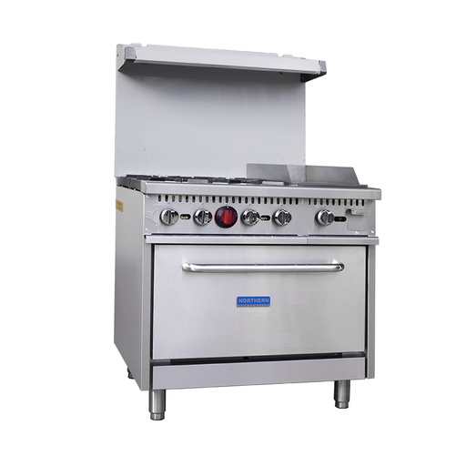 [FHT-HFSO-36-G12] NORTHERN - STOVE - GAS 4 BURNER WITH GRIDDLE
