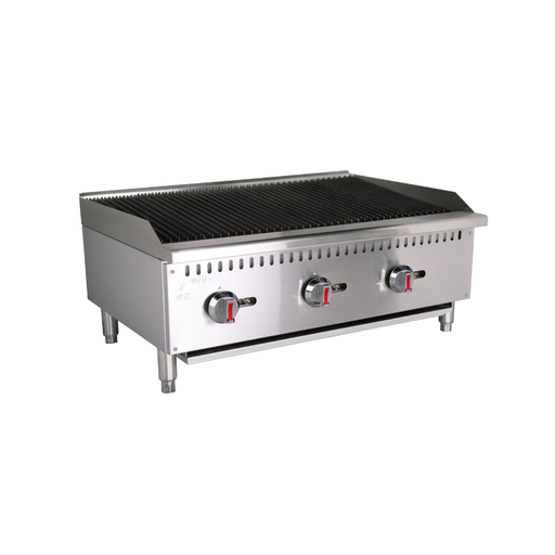[FHT-HLRC-900H] NORTHERN - GRILL - 3 BURNER GAS CHARBROILER ON ROCK
