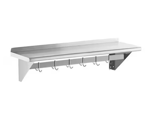 [UN-WS3-1530] WALL SHELF / POT RACK - 5 FEET
