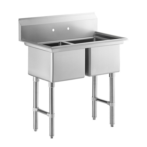 [HE-S2C1824-14-16G] RIGID - SINK - 2 BOWL